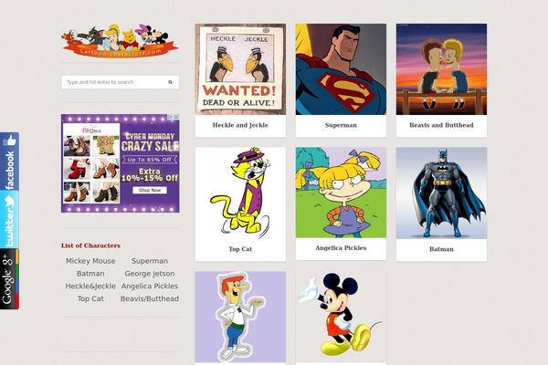 cartoon-characters.com site used Bulletin