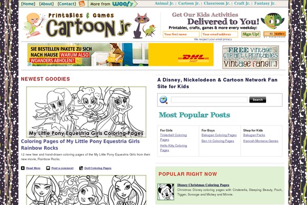 cartoonjr.com site used Wp-pravda-child