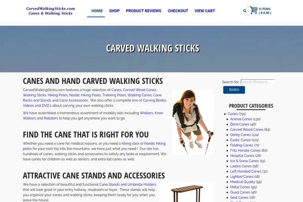 carvedwalkingsticks.com site used Wpstorepress