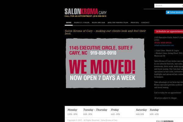 caryhairsalon.com site used Structure_theme_black