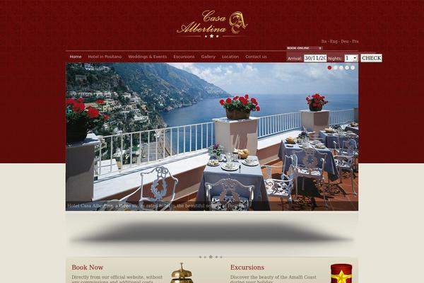 Hospitality theme site design template sample