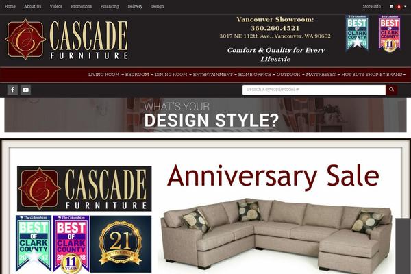 Cascade theme site design template sample