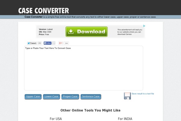 Site using Case_converter_form plugin