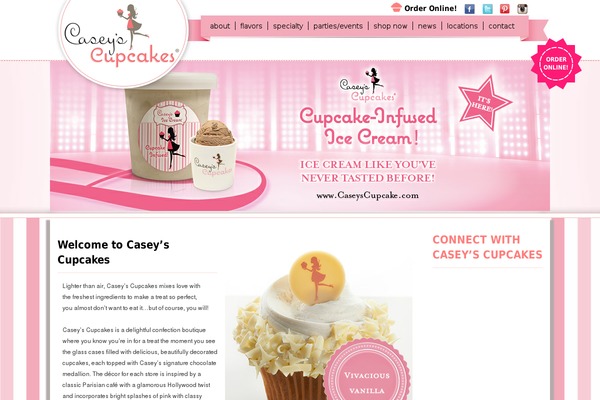 caseyscupcake.com site used Caseyscupcakes