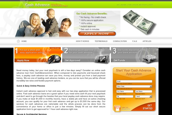 cashadvanceunion.com site used Cashadvanceunion