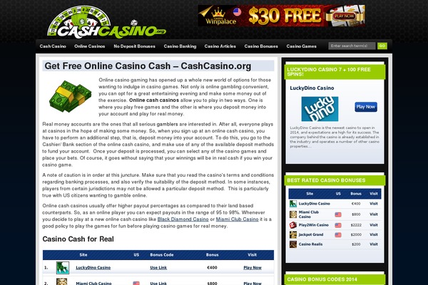 cashcasino.org site used Dealer