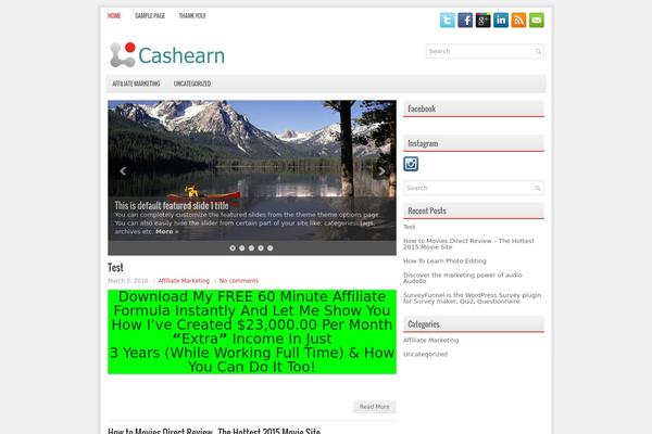 cashearn.net site used Spots