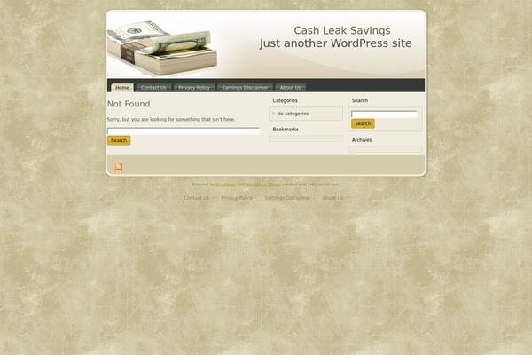 cashleak.com site used Moneytheme