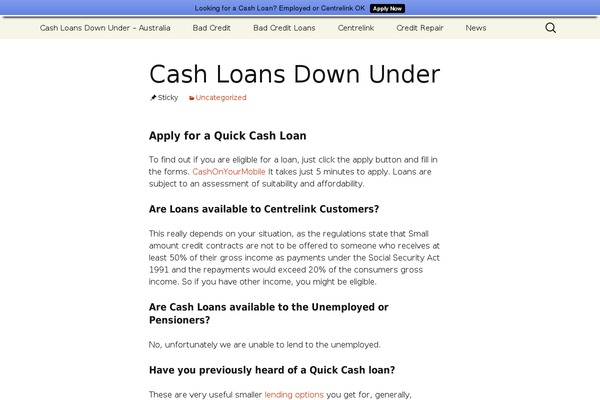 WordPress website example screenshot
