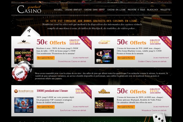 casino-gratuit.fr site used Casinogratuit