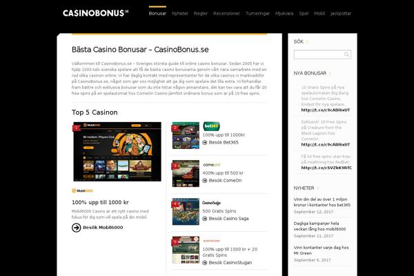 casinobonus.se site used Casinobonus