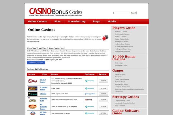 casinobonuscodes.com site used Casinobonus