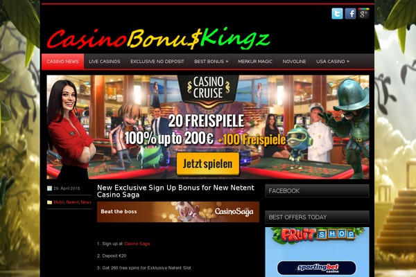 casinobonuskingz.com site used Gametown