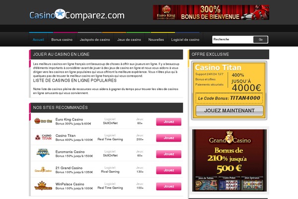 casinocomparez.com site used Comparez-theme
