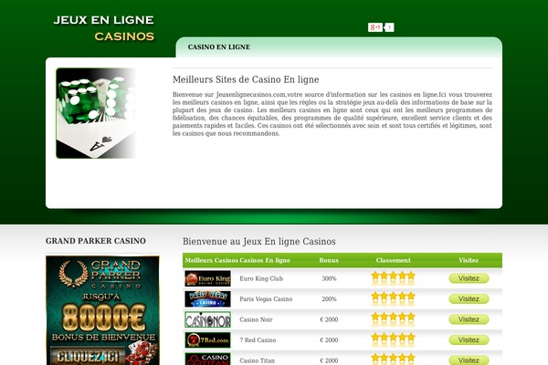 casinoenligne11.com site used Jeux