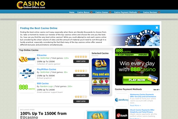 casinoonline-offers.com site used Offers