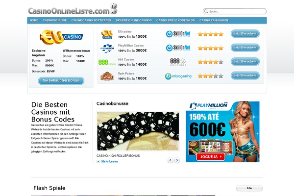casinoonlineliste.com site used Liste-theme