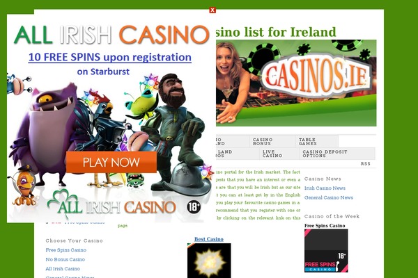 casinos.ie site used Casinos