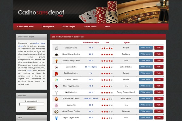 casinosansdepot.org site used Casinosansdepot