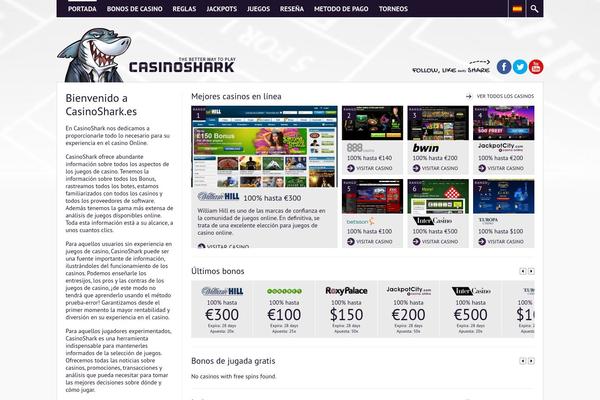 Casinoshark theme site design template sample
