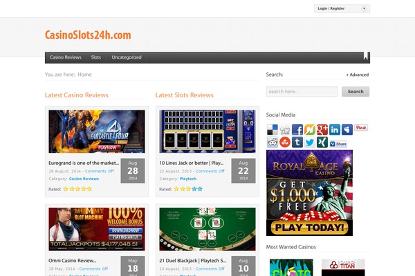 casinoslots24h.com site used Wp-reviews