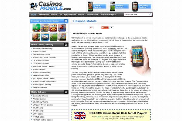 casinosmobile.com site used Casinosmobile