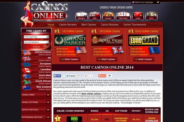 casinosonline.com site used Casinosonline