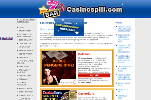 casinospill.com site used Casinospill
