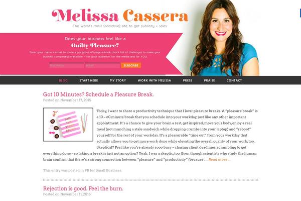 Melissa theme site design template sample