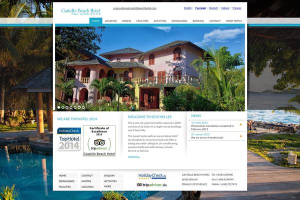 castellobeachhotel.com site used Artvance_1_0