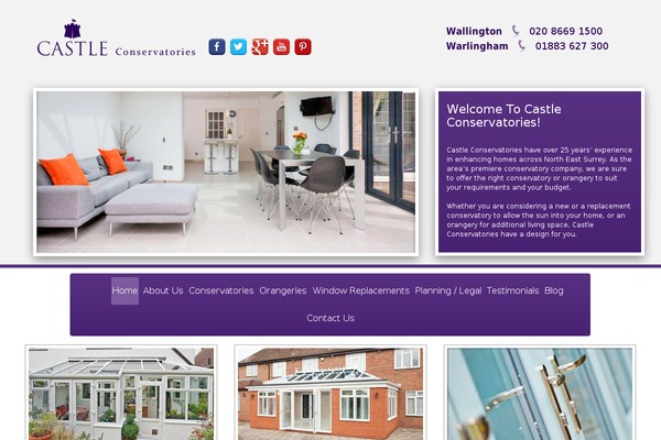 castleconservatories.com site used Ghost Theme
