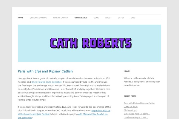 cathrobertsmusic.co.uk site used Twentytwelve-no-hyphens