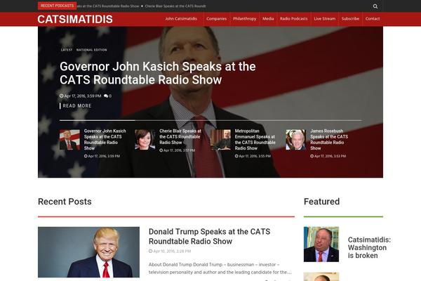 Vantage theme site design template sample