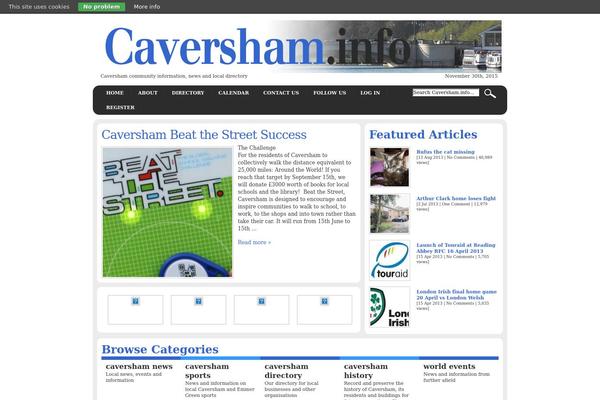 caversham.info site used Social-blog