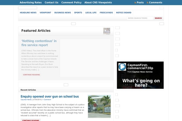 caymannewsservice.com site used Wp-clear8.4