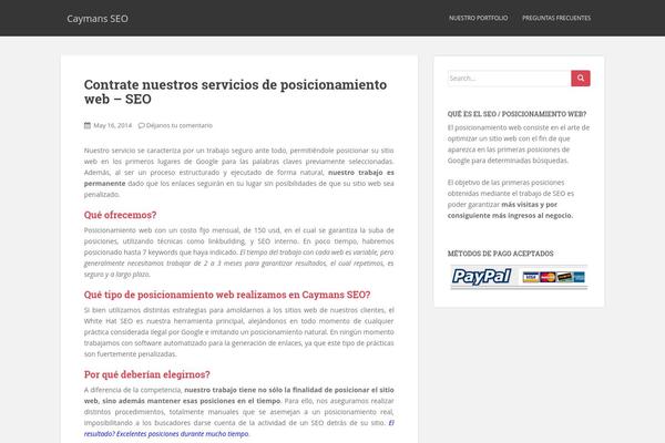 WordPress website example screenshot
