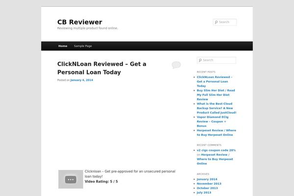 cbwebreviewer.info site used Twenty Fifteen
