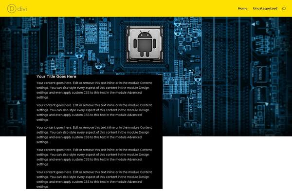 Divi theme site design template sample