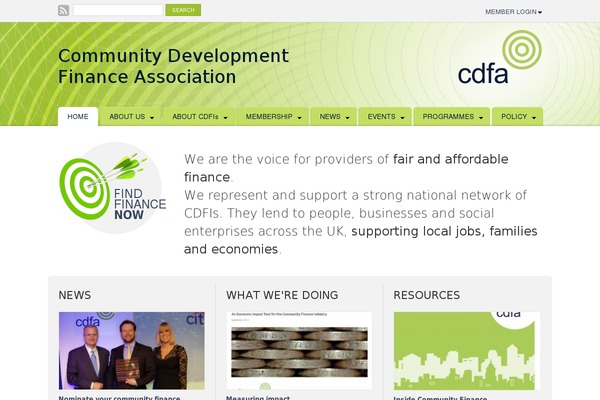 cdfa.org.uk site used Responsible-finance