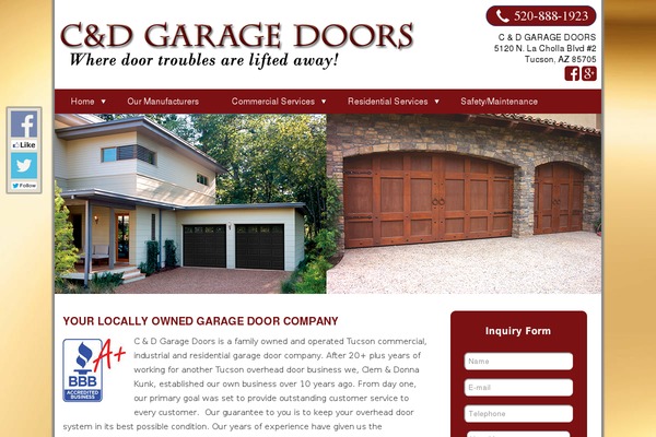 cdgaragedoors.com site used Cdgaragedoortucson