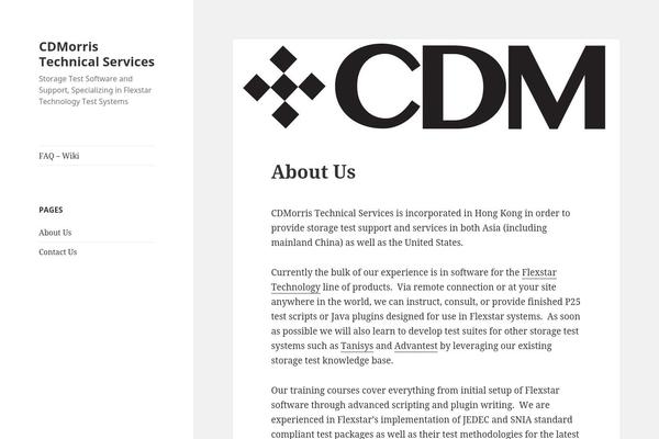 cdmorris.com site used Twenty Fifteen
