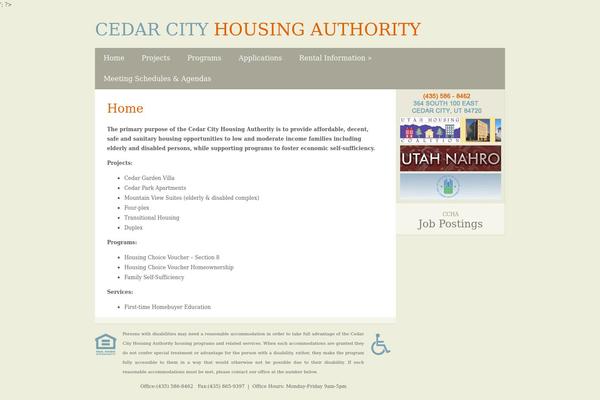 cedarcityhousingauthority.com site used Cedar_theme