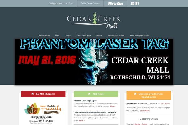 Cedar theme site design template sample