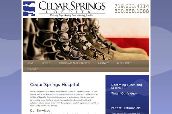 cedarspringsbhs.com site used Custom