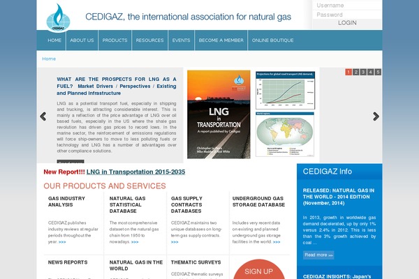 cedigaz.org site used Cedigaz