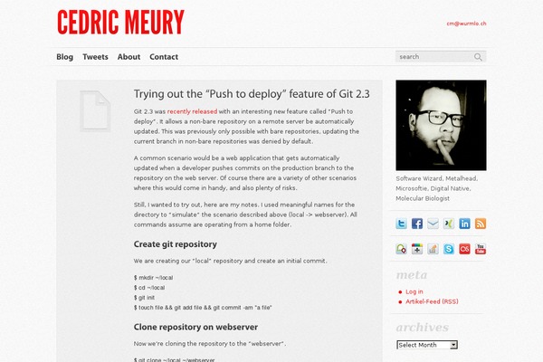 cedric-meury.ch site used Fastblog-1.7