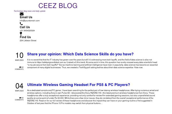 ceezblog.info site used Totally