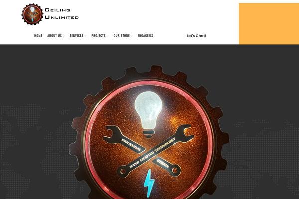 Techno theme site design template sample