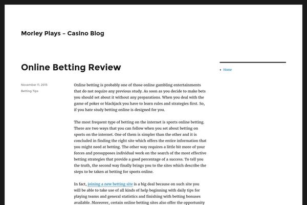 Twenty Sixteen theme site design template sample