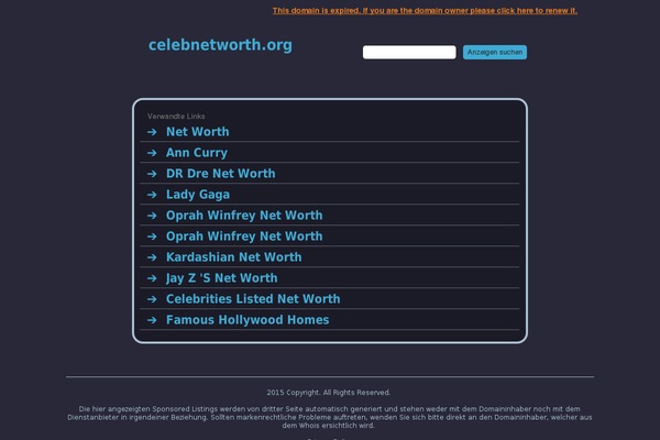 celebnetworth.org site used Zionn